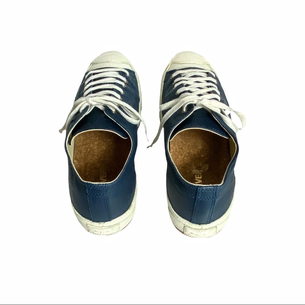 NWOT Converse Jack Purcell Blue Leather Low Top Sneakers - Picture 5 of 12
